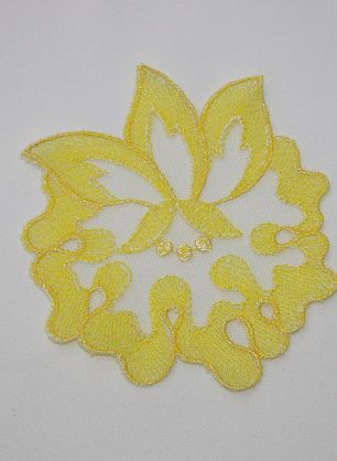 Аппликация желтый цветок La Perla  - в интернет-магазине тканей Тессутидея арт. F-2456