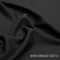 Шелк атлас стрейч (о) черный - итальянские ткани Тессутидея арт. 10-3295