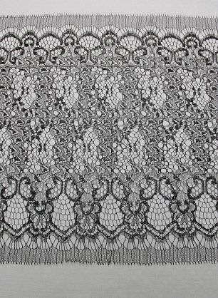 Кружево с люрексом (о) черное ш-30см Solstiss - в интернет-магазине тканей Тессутидея арт. 03-3728