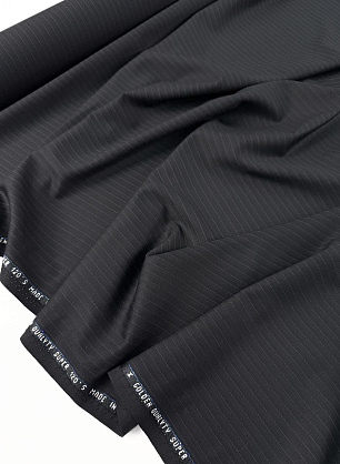 Костюмная шерсть (н) черно-серая полоска - в интернет-магазине тканей Тессутидея арт. 05-5324