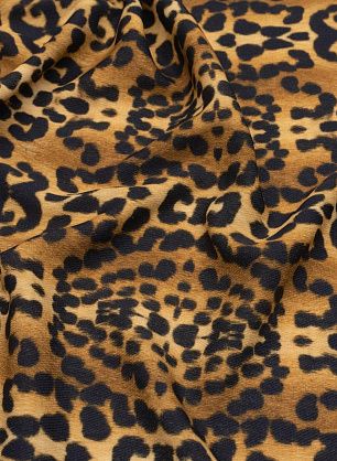 Плательная вискоза (н) коричнево-черный хищный принт - в интернет-магазине тканей Тессутидея арт. 04-1500