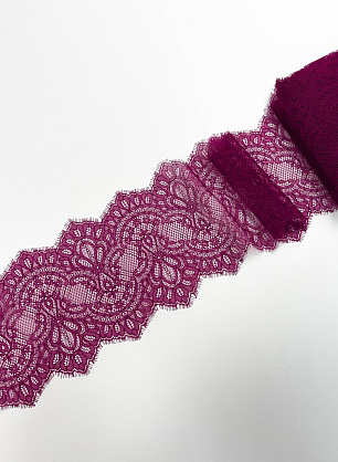 Кружево (о) темная-фуксия ш-20см - в интернет-магазине тканей Тессутидея арт. 03-7604
