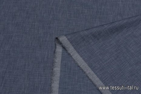 Костюмная стрейч (о) синяя меланж - итальянские ткани Тессутидея арт. 05-4395