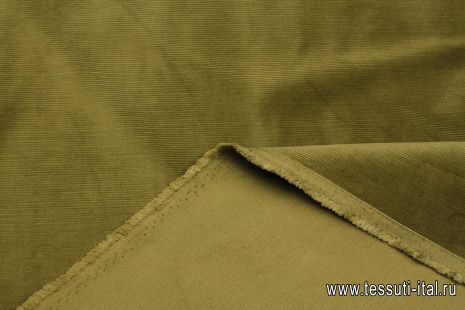 Ветльвет (о) оливковый - итальянские ткани Тессутидея арт. 01-7511