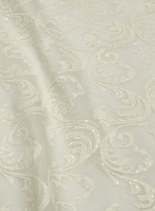 Шитье с пайетками (о) молочное - в интернет-магазине тканей Тессутидея арт. 01-7965