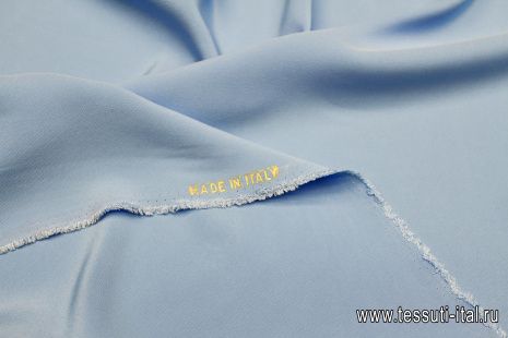 Шелк кади (о) голубой - итальянские ткани Тессутидея арт. 10-3514