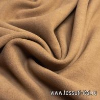Пальтовая флис дабл (о) светло-коричневая - итальянские ткани Тессутидея арт. 09-1730