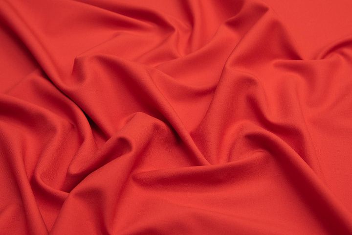 Плательная стрейч (о) морковная - итальянские ткани Тессутидея арт. 03-6297