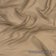 Шифон (о) светло-коричнево-зеленый - итальянские ткани Тессутидея арт. 10-1181