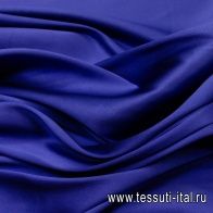 Шелк атлас дабл (о) синий - итальянские ткани Тессутидея арт. 02-8524