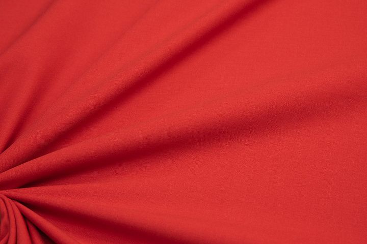 Плательная стрейч дабл (о) красная - итальянские ткани Тессутидея арт. 17-0957