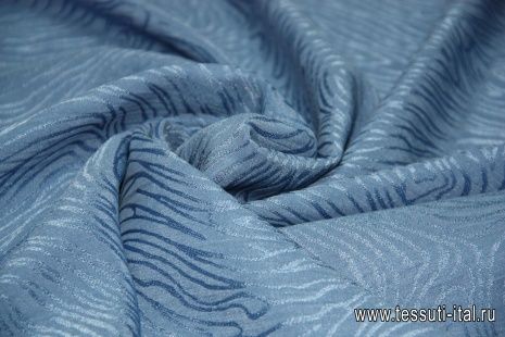 Жаккард (о) светло-синий ш-130см - итальянские ткани Тессутидея арт. 03-3618