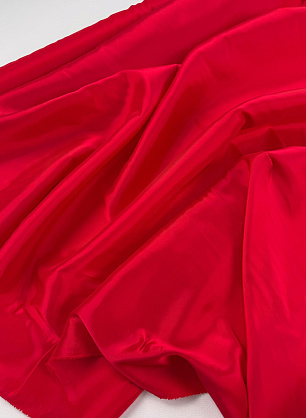 Подкладочная вискоза+ПБТ стрейч (о) ярко-красная - в интернет-магазине тканей Тессутидея арт. 07-1577