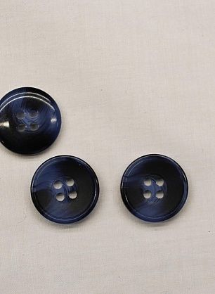 Пуговица пластик под рог 4 прокола d-18мм сине-голубая - в интернет-магазине тканей Тессутидея арт. F-6718