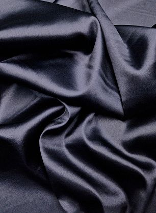 Шелк атлас стрейч (о) темно-синий - в интернет-магазине тканей Тессутидея арт. 10-2441