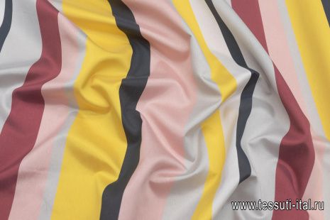 Тафта (н) разноцветная полоска - итальянские ткани Тессутидея арт. 03-6780