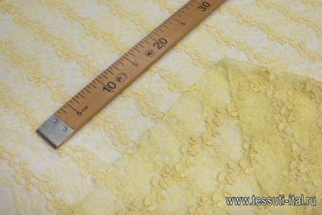 Кружевное полотно (о) желтое в стиле Valentino - итальянские ткани Тессутидея арт. 03-6101