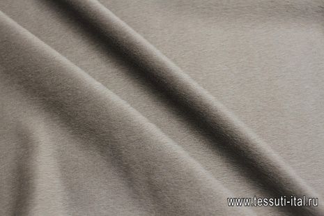 Пальтовая альпака+шерсть (о) светло-серо-коричневая - итальянские ткани Тессутидея арт. 09-2162
