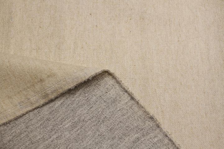 Пальтовая двухслойная (о) бежевая/серая - итальянские ткани Тессутидея арт. 09-2107
