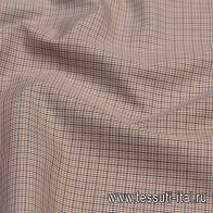 Сорочечная (н) черно-бело-коричневая мелкая клетка - итальянские ткани Тессутидея арт. 01-6364