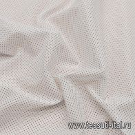 Батист (н) мелкий черный горох на белом - итальянские ткани Тессутидея арт. 01-6942