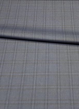 Костюмная (н) серо-сине-коричневая клетка - в интернет-магазине тканей Тессутидея арт. 05-3016