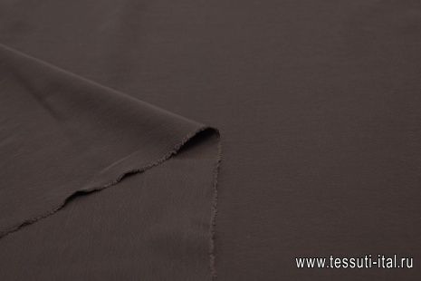Крепдешин (о) темно-коричневый - итальянские ткани Тессутидея арт. 10-1551