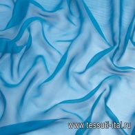 Шифон (о) темно-голубой - итальянские ткани Тессутидея арт. 10-1155
