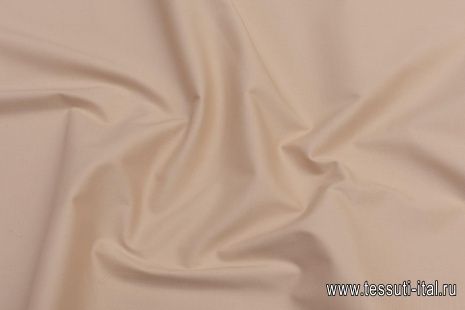 Сорочечный поплин стрейч (о) бежевый - итальянские ткани Тессутидея арт. 01-6852