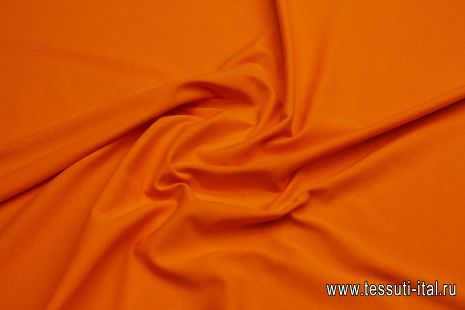 Трикотаж рибана (о) ярко-оранжевый - итальянские ткани Тессутидея арт. 12-1161
