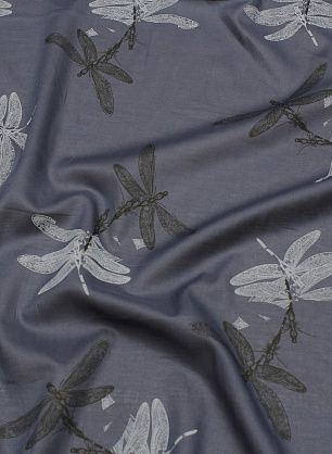 Батист (н) стрекозы на синем - в интернет-магазине тканей Тессутидея арт. 01-7246