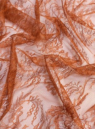 Кружевное полотно (о) терракотовое в стиле Valentino - в интернет-магазине тканей Тессутидея арт. 10-0630