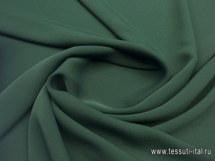 Плательная кади (о) зеленая - итальянские ткани Тессутидея арт. 03-4742