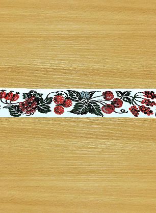 Тесьма жаккардовая (н) ягодная ш-3,5см - в интернет-магазине тканей Тессутидея арт. 03-4656