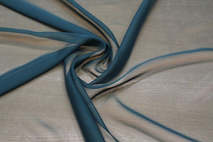 Шифон (о) темно-зеленый - итальянские ткани Тессутидея арт. 10-3745