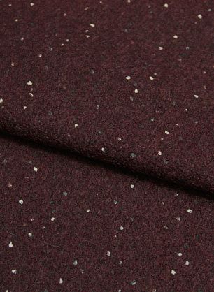 Пальтовая букле (н) серо-белые крапины на светло-бордовом ш-150см - в интернет-магазине тканей Тессутидея арт. 09-1197