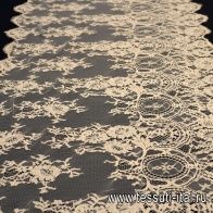 Кружевное полотно (о) бежевое - итальянские ткани Тессутидея арт. 03-6155