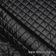Плащевая стежка с водоотталкивающим покрытием (о) черная - итальянские ткани Тессутидея арт. 11-0509