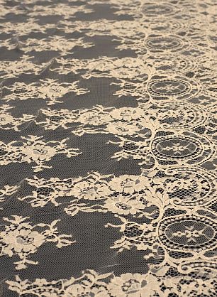 Кружевное полотно (о) бежевое - в интернет-магазине тканей Тессутидея арт. 03-6155