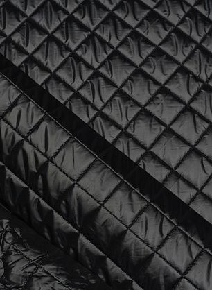 Плащевая стежка с водоотталкивающим покрытием (о) черная - в интернет-магазине тканей Тессутидея арт. 11-0509