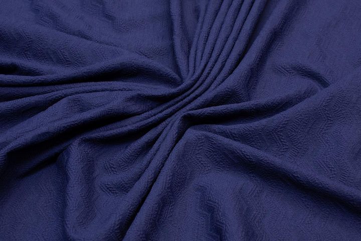 Плательная фактурная (о) темно-синяя - итальянские ткани Тессутидея арт. 04-1227