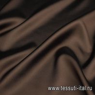 Шелк дюшес (о) шоколадный - итальянские ткани Тессутидея арт. 10-3302