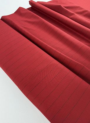 Костюмная стрейч (н) черная полоска на темно-красном - в интернет-магазине тканей Тессутидея арт. 05-5183