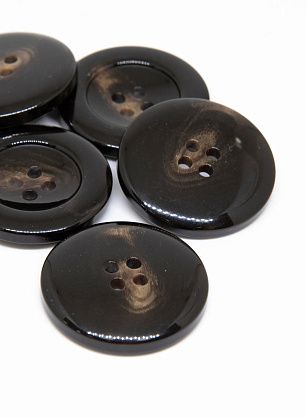 Пуговица пластик 4 прокола d-33мм коричнево-бежевая - в интернет-магазине тканей Тессутидея арт. F-4723