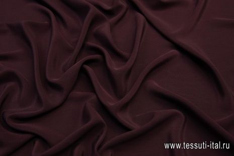Шелк вареный (о) темно-бордовый - итальянские ткани Тессутидея арт. 10-1042