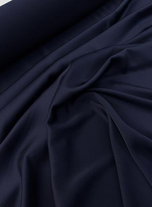 Плательная вискоза+полиэстер (о) темно-синяя - в интернет-магазине тканей Тессутидея арт. 03-7448