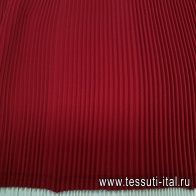 Плиссе шелк (о) темно-красное - итальянские ткани Тессутидея арт. 10-1840