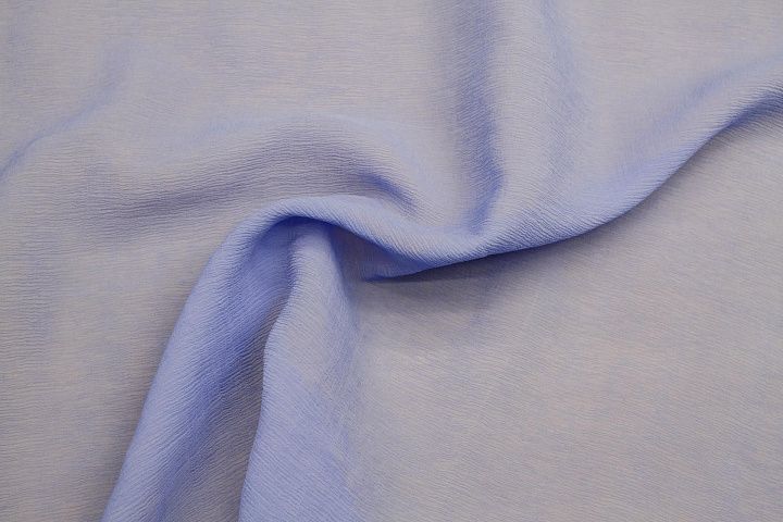 Шифон крэш двухслойный (о) голубой - итальянские ткани Тессутидея арт. 10-3578