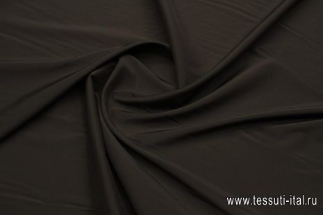Подкладочная стрейч (о) темно-коричневая - итальянские ткани Тессутидея арт. 07-1458