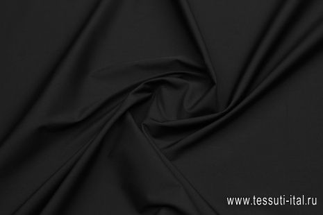 Сорочечная стрейч (о) черная - итальянские ткани Тессутидея арт. 01-7430